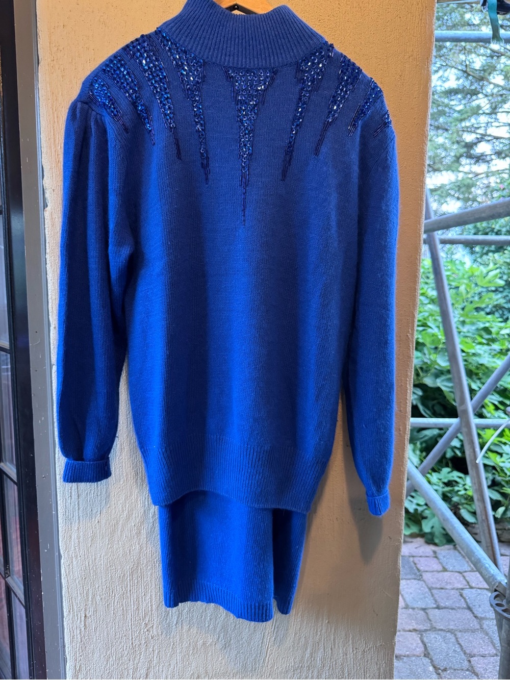 Vintage Karen Scott Silk Sweater & Skirt Set